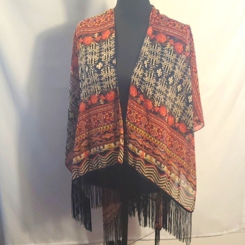 New with Tags Dress Barn Boho✨✨ Kimono Scarf Wrap One size fits Most - Picture 8 of 11